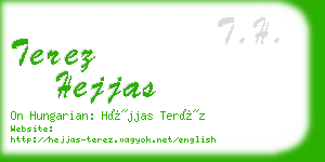 terez hejjas business card